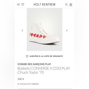 COMME DES GARÇONS X CONVERSE ♥️♥️♥️
